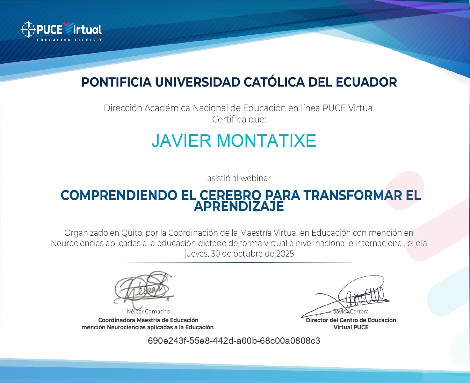 Certificado de Comprendiendo el Cerebro para Transformar el Aprendizaje