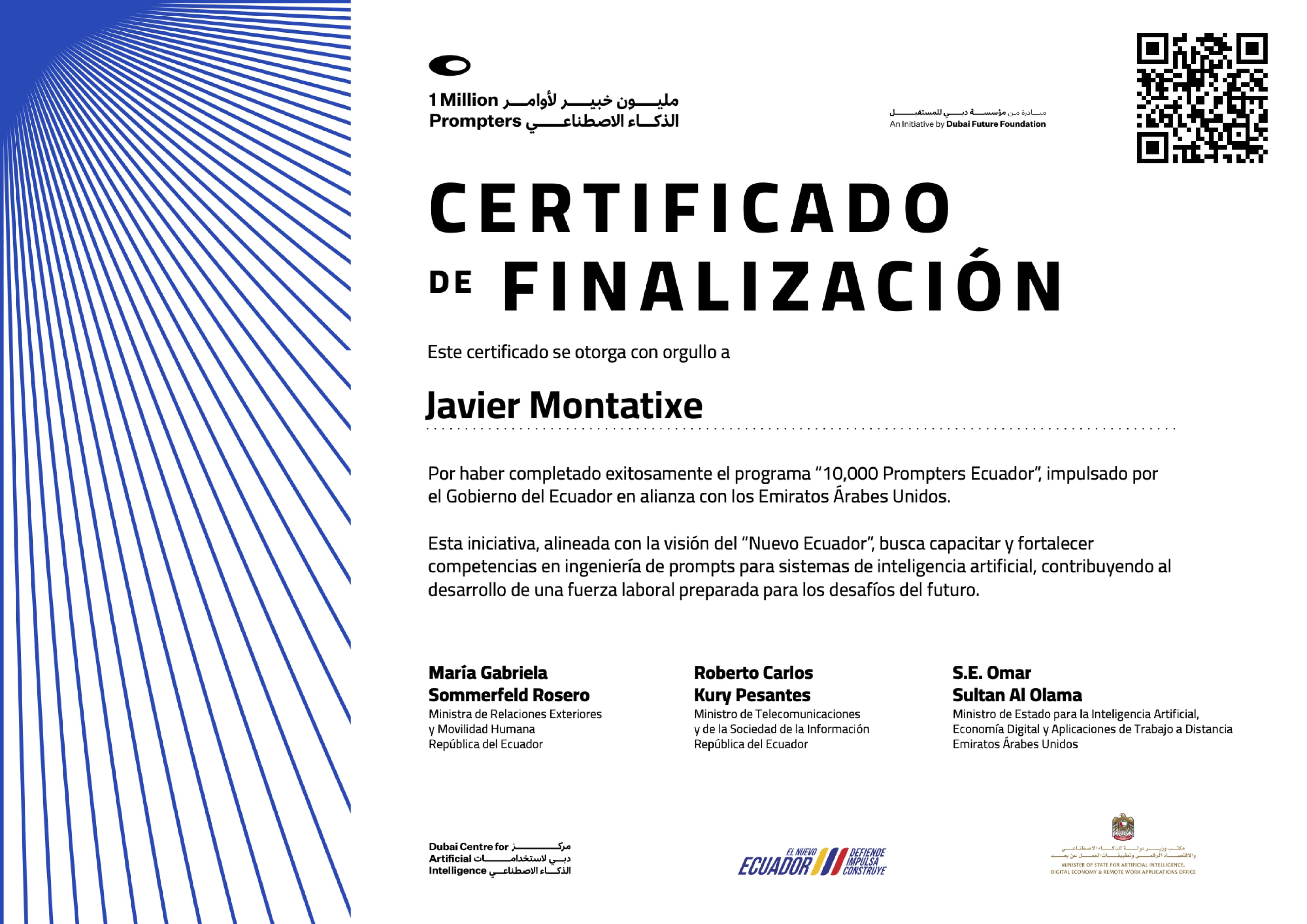 Certificado de 10,000 Prompters: Ingeniería de Prompts para IA